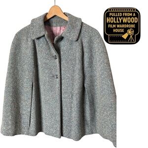 1950s Vintage Wool Cape Coat
